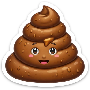 A brown wet poop💩 sticker
