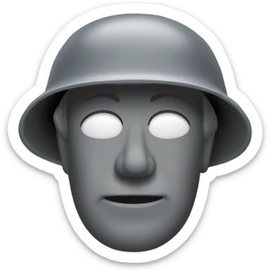 Grey ww2 stalhelm facing righ sticker