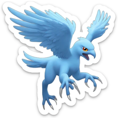 crazy funny Articuno pokemon pixelmon sticker