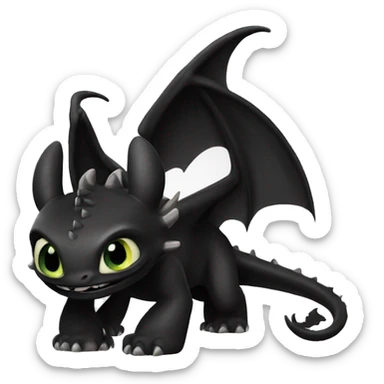 Toothless from How To Train Your Dragon sticker