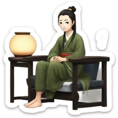 Wei wuxian watching tv - mo dao zu shi sticker