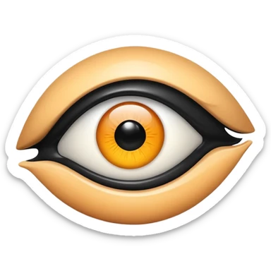 Ãbztrakt eye  with black blob  sticker