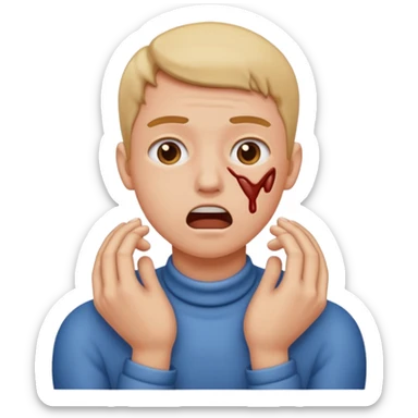 person choking them self out  sticker