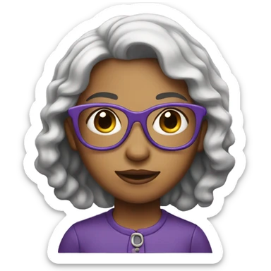 Purple girl genius sticker