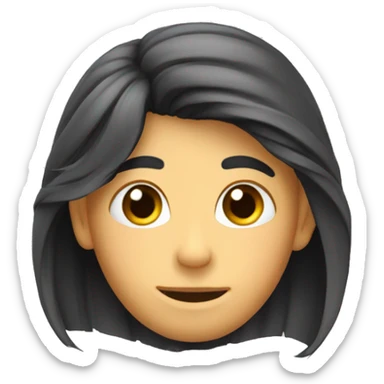 Tucks hair behind ear cutely sticker