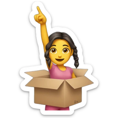 girl-pointing-to-a-box sticker