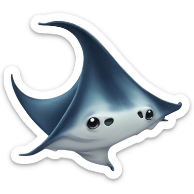 cartoon manta ray emoji sticker
