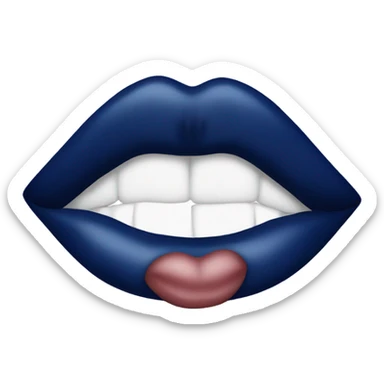 Navy blue lips sticker