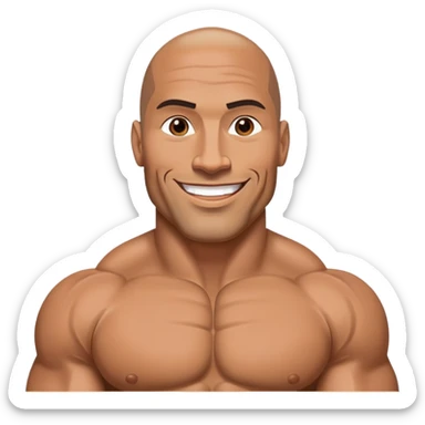 The rock wwe sticker