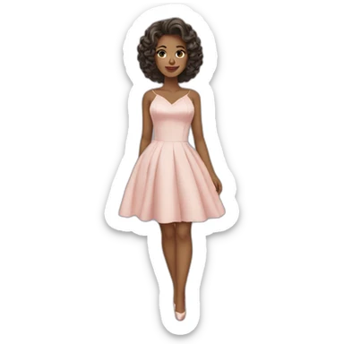 beautiful woman in a cocktail dress sticker