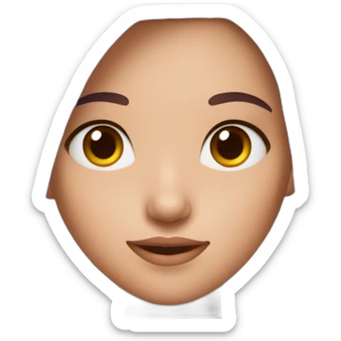 a young beauty girl with purple brown hair fair skin sticker