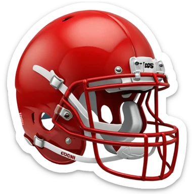 in a shade of red college football helmets sticker