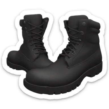 military black pair boot sticker