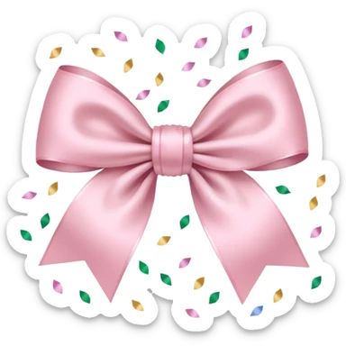 super pale pink bow as confeetti sticker
