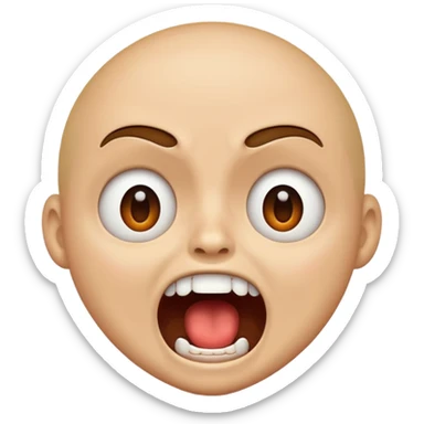 🥺 this emoji but mouth screaming  sticker