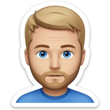 Brady Corbet with blue eyes sticker