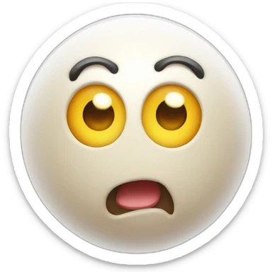 3d sphere with a cartoon light texture with big childish eyes sticker