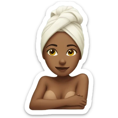 Girl relaxing in spa sticker