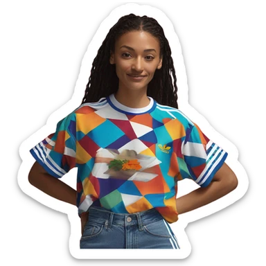 90s retro adidas shirt sticker