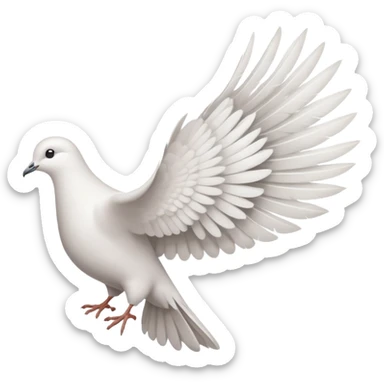 The tail of a dove, with the characteristic shape. sticker