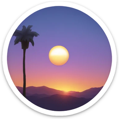 sunset  sticker