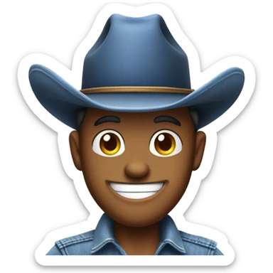 Cowboy w thumbs up sticker