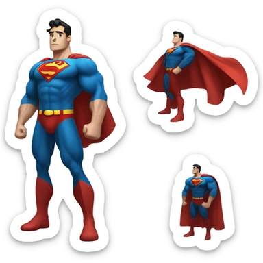 Superman with Extra huge muscles sticker