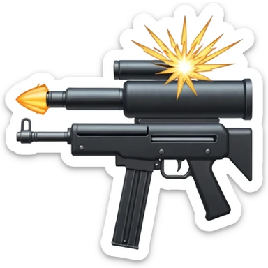 machine gun firing sticker