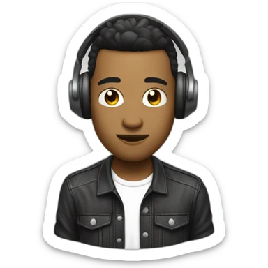 Dj morocho pelo blanco sin anteojos  sticker