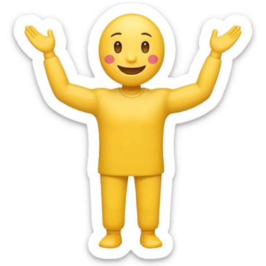 Make a emoji of a armless perdón, full body sticker