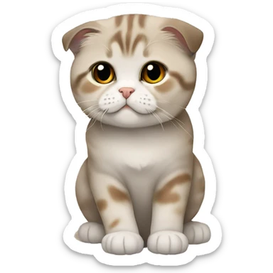 The Scottish Fold Cat sticker