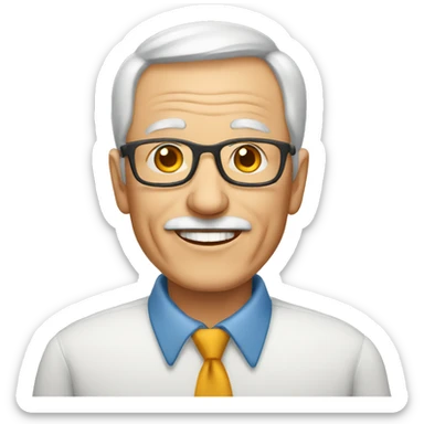 active senior man sticker