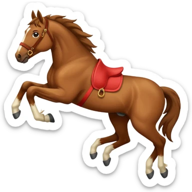 horse jumping sticker