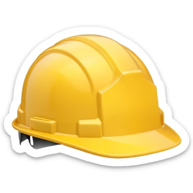 construction hat facing left sticker
