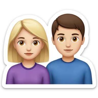 Une fille est un garçon dans me style des émojie normal sticker