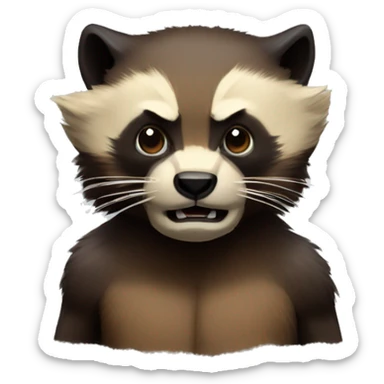 Wolverine animal  sticker