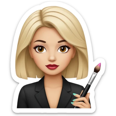 Salon owner a girl sticker