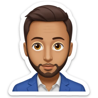 Anwar Jibawi dark brown hair sticker