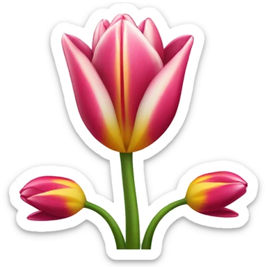 Tulipanes con brillos  sticker
