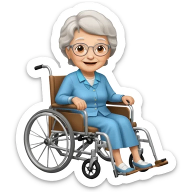 grandma on wheelchair sticker