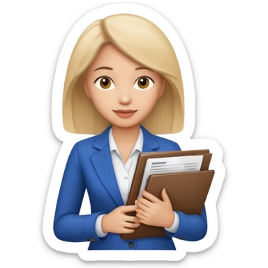 woman Financial Services & Insurance with some documents sticker