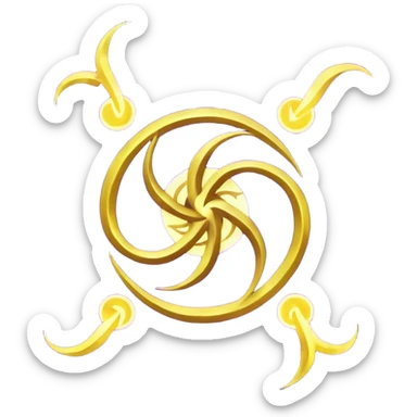 Wiz 101 casting sigil purple and yellow inspired storm magic  sticker