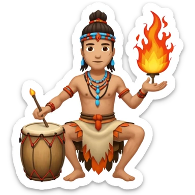 SHAMAN DRUM FIRE sticker