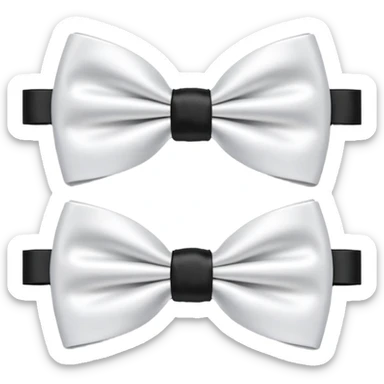 A white bow tie and a black bow tie  sticker