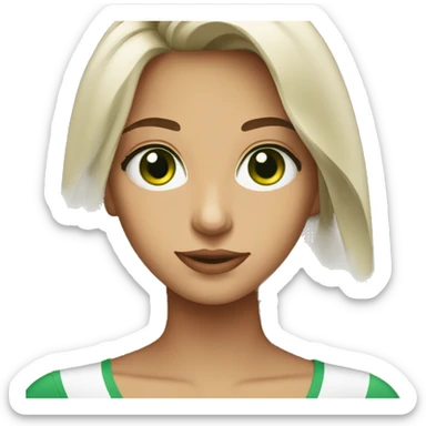 Italian young woman green eyes sticker