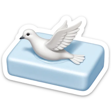 Dove white soap sticker