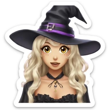 hime gyaru girl witch sticker