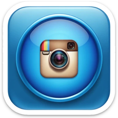 Instagram verified account badge, also known as the blue tick. sticker