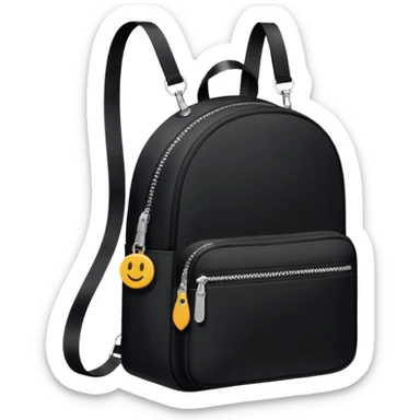 sac a dos plat noir sticker