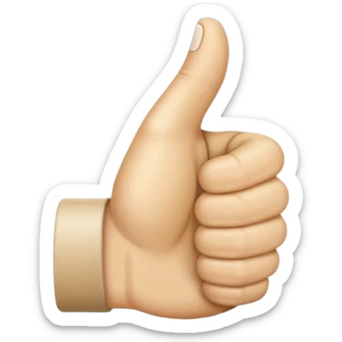 thumbs up emoij extra long thumb sticker